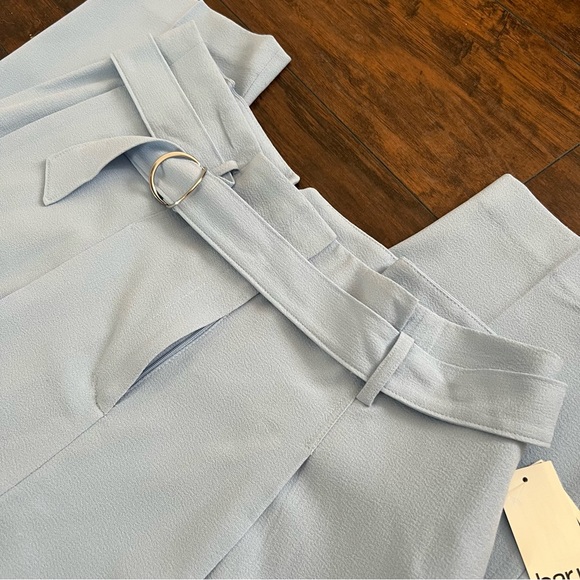 NWT Bar III Pastel Blue Paperbag Pants - Picture 2 of 5
